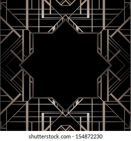 Art deco geometric patterned background (1920's style) 