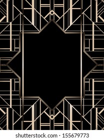 Art deco geometric patterned background (1920's style) 