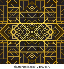Art deco geometric patterned background (1920's style)