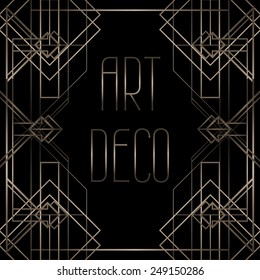 Art deco geometric patterned frame  (1920's style) 