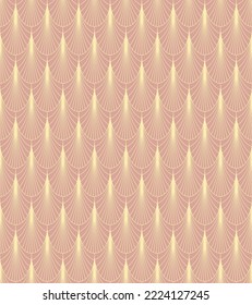 Patrón geométrico sin costuras Art Decó. Papel pintado de los años 20. Fondo vectorial en estilo retro , diseño moderno y elegante para papel de pared, papel de envoltura, tela, cubierta, paquete