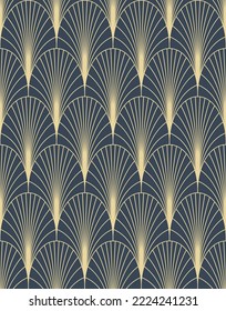 Art Deco geometric seamless pattern. Vintage 1920s wallpaper. Vector background in retro style , trendy and elegant design for wallpaper, wrapping paper, fabric, cover, package