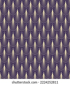 Art Deco geometric seamless pattern. Vintage 1920s wallpaper. Vector background in retro style , trendy and elegant design for wallpaper, wrapping paper, fabric, cover, package