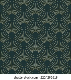 Art Deco geometric seamless pattern. Vintage 1920s wallpaper. Vector background in retro style , trendy and elegant design for wallpaper, wrapping paper, fabric, cover, package