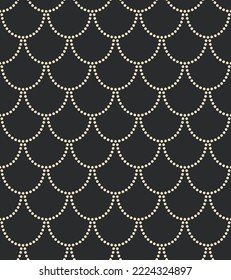 Art Deco geometric seamless pattern. Vintage 1920s wallpaper. Vector background in retro style , trendy and elegant design with beads and garlands for wrapping paper, cover, package