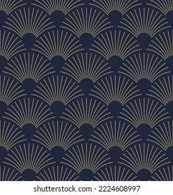 Art Deco geometric seamless pattern. Vintage 1920s wallpaper. Vector background in retro style , trendy and elegant design for wallpaper, wrapping paper, fabric, cover, package