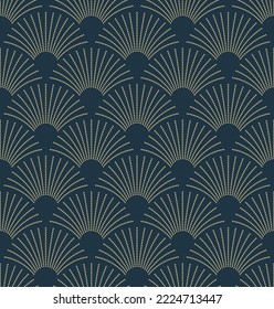 Art Deco geometric seamless pattern. Vintage 1920s wallpaper. Vector background in retro style , trendy and elegant design for wallpaper, wrapping paper, fabric, cover, package