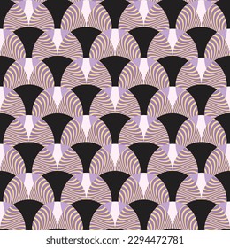 Diseño Art Deco Geométrico De Patrón Sin Marea Vector Fondo Retro Estilo Trendy Elegante Tela De Papel Tela De Papel Tapón Tapón