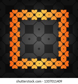 Art deco geometric vintage border frame and pattern. It can be used for invitation, congratulation, retro ornamental design