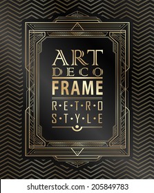 Art deco geometric vintage