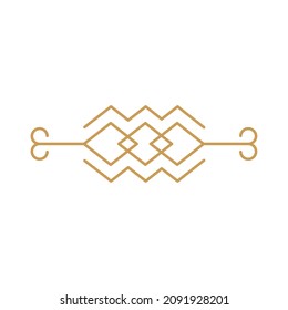 art deco gold border icon