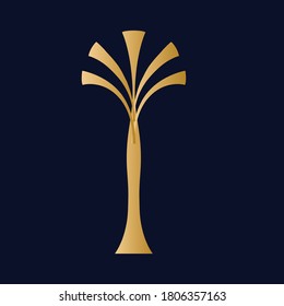 Art deco gold graphic element. Creative template in style of the 1920s for your design