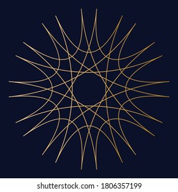 Elemento gráfico de oro Art deco. Plantilla creativa al estilo de los años 1920 para su diseño