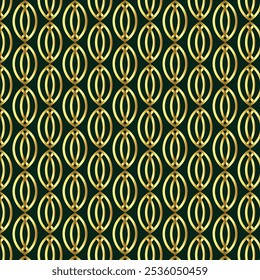 Art deco padrão de ouro sem costura. Repetido padrão de leque dourado. Fundo do nouveau abstrato para design de impressões. Reticulado geométrico repetitivo. Gatsby repete o motivo. Reticulado artdeco chique. Ilustração vetorial