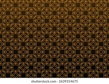 Art Deco gold seamless pattern with geometric 1920s-30s motifs, a luxurious vintage golden background for elegant designs.