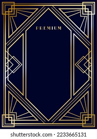  Art Deco golden Frame luxury golden frames luxury line vector illustration