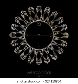 Art Deco Great Gatsby inspired clock face or mandala
