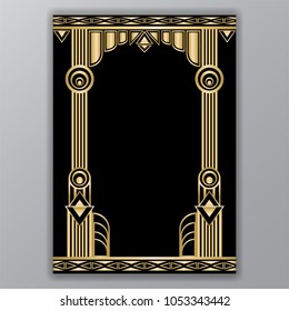 Art  deco Greece columns a4 template