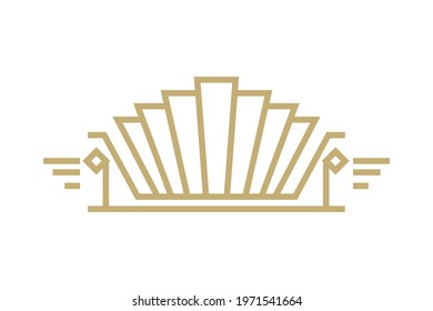 art deco header on background