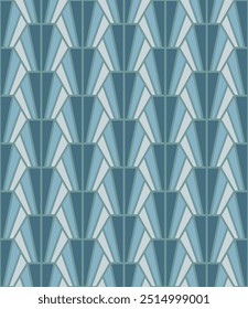 Art Deco sechseckige blaue nahtlose Muster.