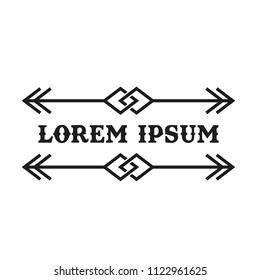 art deco icon vector logo template 