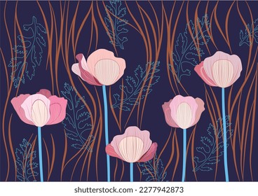 art deco illustration pattern material