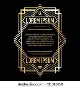 Art Deco Invitation Frame Gold