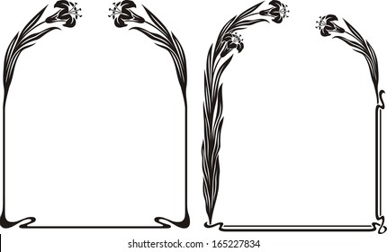 art deco iris frame