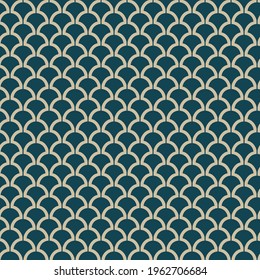 Art Deco leaf abstract seamless vector Pattern