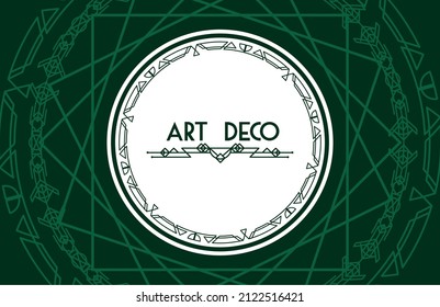 art deco lettering frame postcard