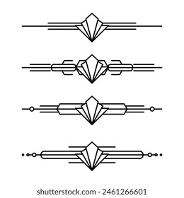Art-Deco-Grenze. Moderne arabische Goldrahmen, dekorative Linien Ränder und geometrische goldene Etikettenrahmen Vektorgrafik Design-Elemente