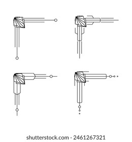 Borde de línea Art Deco. Modernos marcos de oro árabe, bordes de líneas decorativas y Elementos de diseño de Vector geométricos de marco de etiqueta dorada