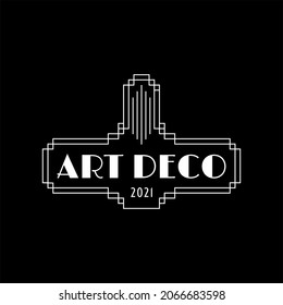 Art deco logo with classic style design