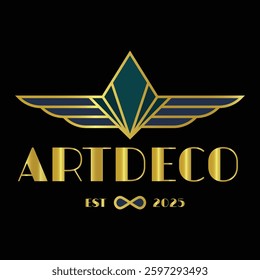 Art Deco Logo with luxury logo gram and color good for any industries. editable file!