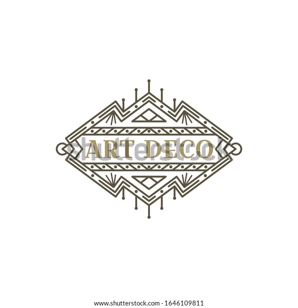 Art deco logo. Vintage label design. Retro badges.
Vector image.