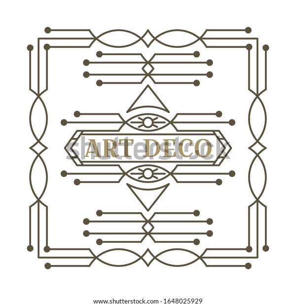 Art deco logo. Vintage label design. Retro badges.
Vector image.