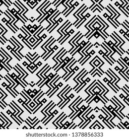 Art Deco Metal pattern Seamless texture Illustration black and white