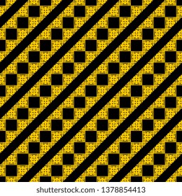 Art Deco modern stripes pattern ready for print black yellow