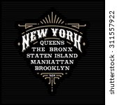 art deco monochrome  hipster vintage vector frame, border, label "New York, Brooklyn, Manhattan, Queens, Bronx, Staten Island" for your logo, badge, crest or t-shirt apparel print with lettering