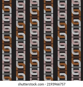 Cadenas multicolores Art Deco Resumen Patrón geométrico complejo Perfecto para tapicería Diseños interiores Allover Fabric Imprimir o papel de pared