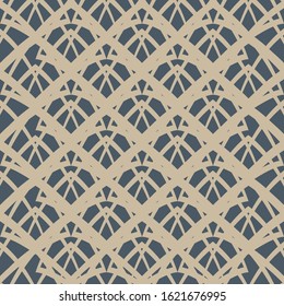 Art Deco, art Nouveau seamless pattern. Vintage design for printing on fabric. Scalable vector graphics. Repeating background. Seamless fabric texture print. Retro ornament.
