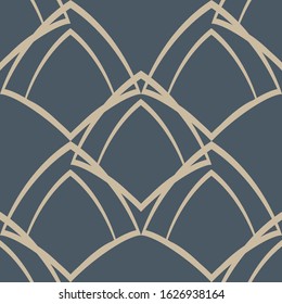 Art Deco, art Nouveau seamless pattern. Vintage design for printing on fabric. Scalable vector graphics. Repeating background. Seamless fabric texture print. Retro ornament.