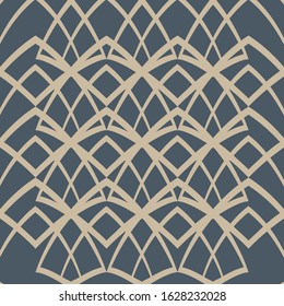 Art Deco, art Nouveau seamless pattern. Vintage design for printing on fabric. Scalable vector graphics. Repeating background. Seamless fabric texture print. Retro ornament.
