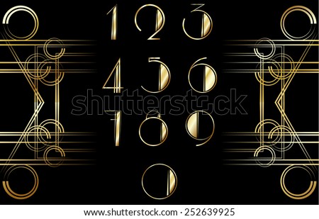 Art Deco number pattern