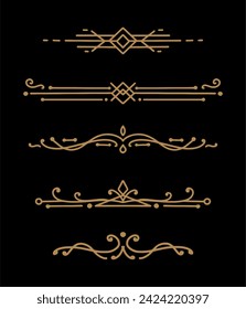 Art deco ornament collection divider