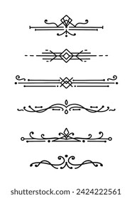 Art deco ornament collection divider