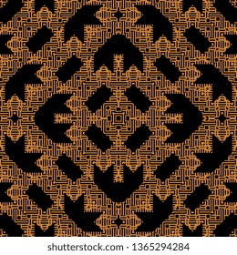 Art Deco Ornament with elements of black orange colors