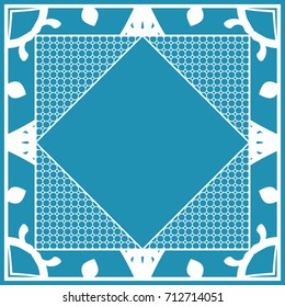 art deco ornament with hexagon. decorative frame. vector illustration