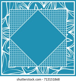 art deco ornament with hexagon. decorative frame. vector illustration