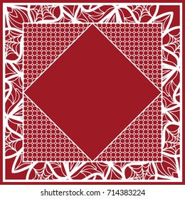 art deco ornament with hexagon. Print for fabric with ornamental border. Design for tablecloth, scarf, Carpet, Pillowcase. vector illustration